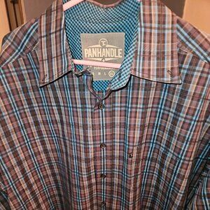 Panhandle Tuff Cooper Performance Button Down Long Sleeve